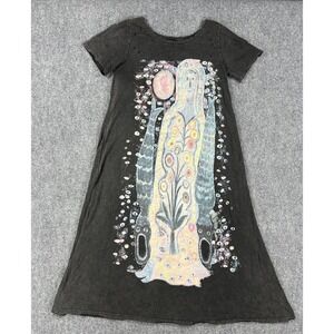 Jaded Gypsy Dress Womens One Size Black Boho Sea Goddess T Shirt Dress Casual